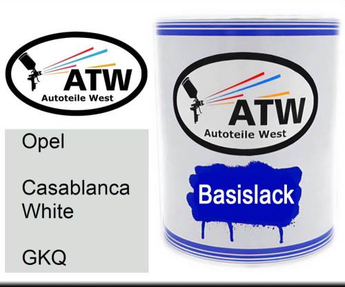 Opel, Casablanca White, GKQ: 1L Lackdose, von ATW Autoteile West.